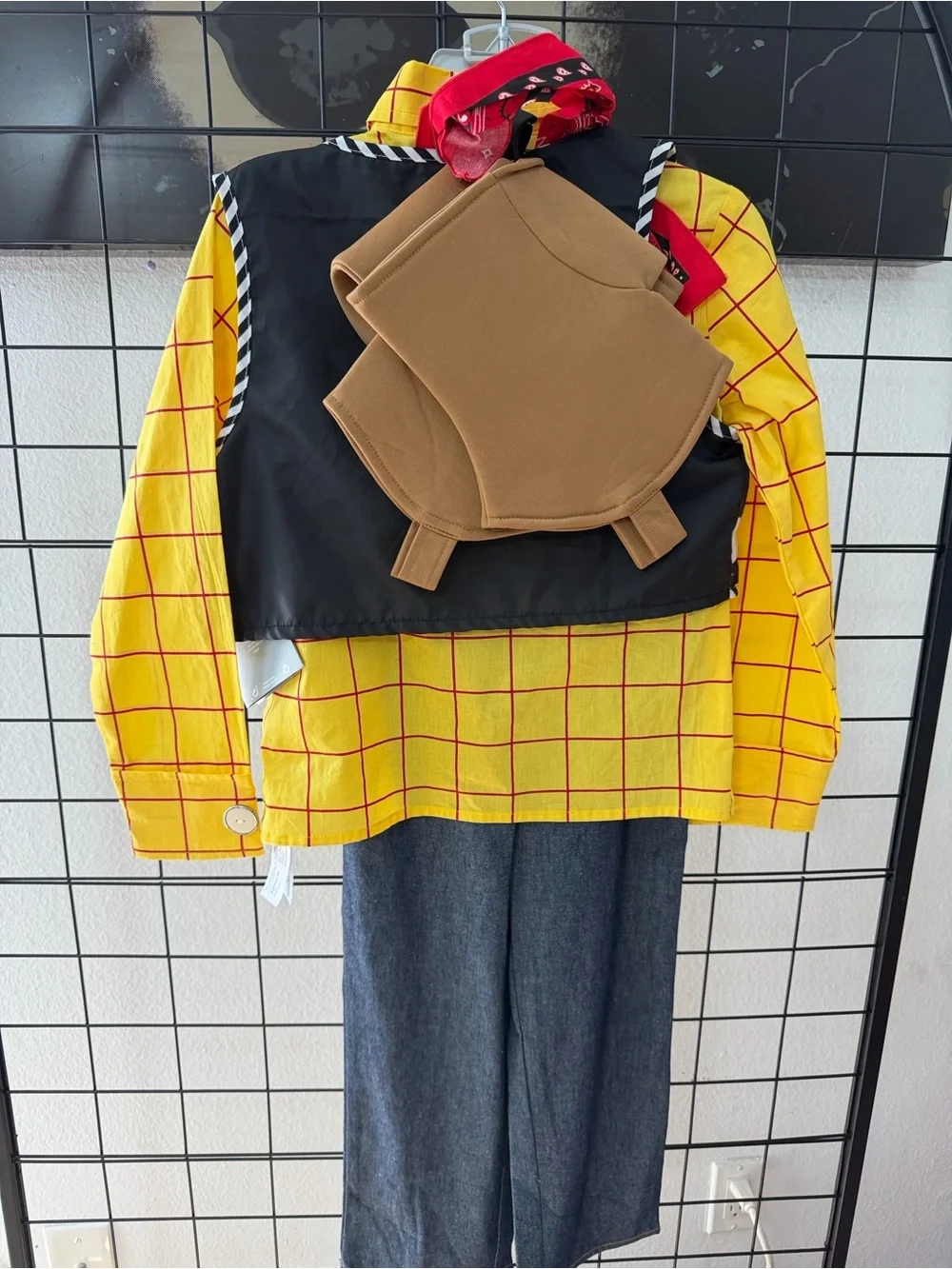 Disney Yellow Dress with Red Windowpane Grid